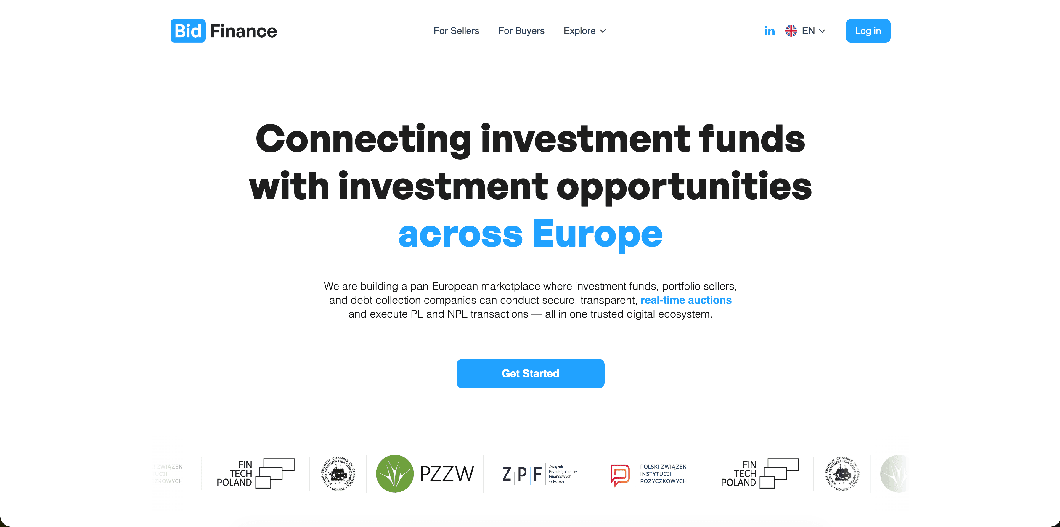 BidFinance real-time auction marketplace dashboard